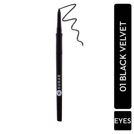 Buy SUGAR Cosmetics - Twist And Shout - Fadeproof Kajal Gel- 01 Black Velvet (Black Kajal) - Longlasting Formula, Lasts Up To 10 Hours, Multicolor - Purplle