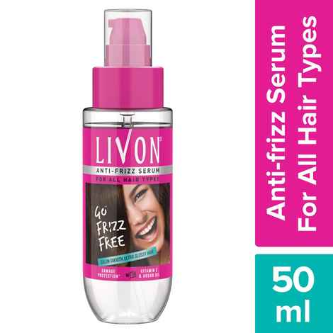 Buy Livon Hair Serum for Women & Men| All Hair Types |Smooth, Frizz free & Glossy Hair | With Moroccan Argan Oil & Vitamin E | 50 ml - Purplle