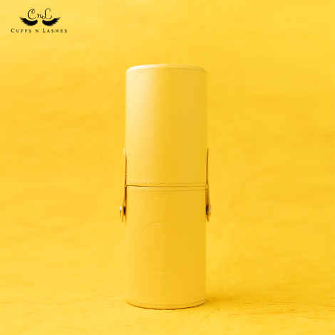 Cuffs N Lashes Makeup Brush Holder, Small, Yellow 1 Pc