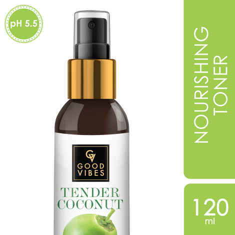 Buy Good Vibes Tender Coconut Nourishing Toner, For Dry Skin, No Parabens, No Alcohol, No Mineral Oils, No Sulphates, No Animal Testing, Vegan (120ml) - Purplle
