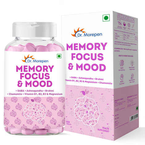 Buy DR. MOREPEN Memory, Focus & Mood Tablets For Brain Health - 60 Veg Tablets - Purplle