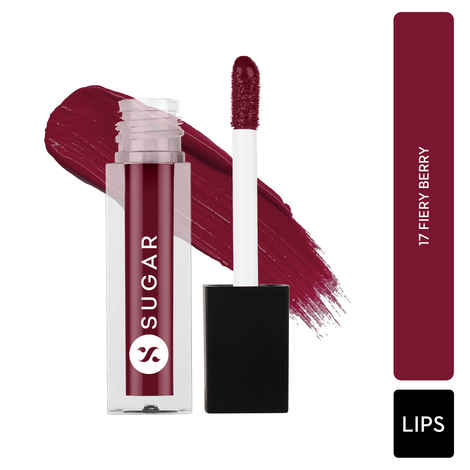 Buy SUGAR Cosmetics Smudge Me Not Liquid Lipsticks for Women | Transferproof & Waterproof | Lasts 12+ Hours | Matte Lipstick | 1.1ml - 17 Fiery Berry - Purplle