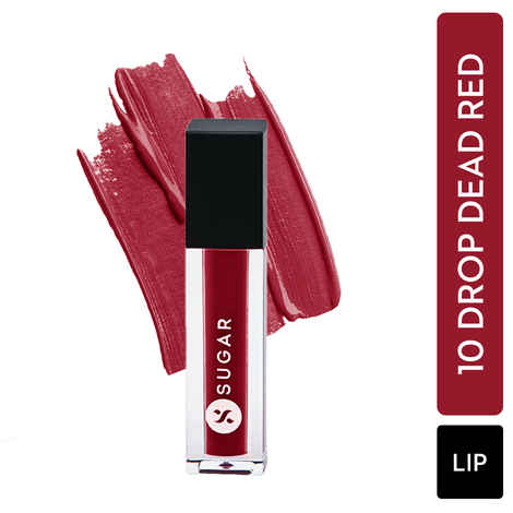 Buy SUGAR Cosmetics Smudge Me Not Liquid Lipsticks for Women | Transferproof & Waterproof | Lasts 12+ Hours | Matte Lipstick | 1.1ml - 10 Drop Dead Red - Purplle