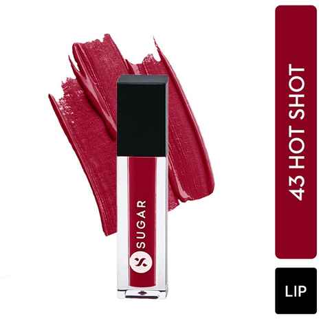 Buy SUGAR Cosmetics Smudge Me Not Liquid Lipsticks for Women | Transferproof & Waterproof | Lasts 12+ Hours | Matte Lipstick | 1.1ml - 43 Hot Shot - Purplle