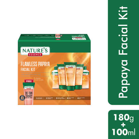 Buy Nature's Essence Flawless Papaya Facial Kit (180 g + 100 ml) - Purplle