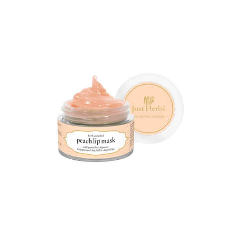 Buy Just Herbs Ayurvedic & Vegan Peach Lip Mask for Chapped, Pi gmented & Dark lips, 15 gm - Purplle