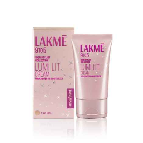 Buy Lakme Lumi Strobe Cream - Highlighter + Moisturizer + Primer With Hyaluronic Acid & Niacinamide - Dewy Rose | 30 gm - Purplle
