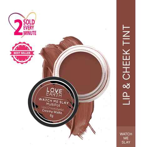Buy Love Earth Lip Tint & Cheek Tint Multipot-Watch Me Slay With Richness Of Essential Oils And Vitamin E For Lips, Eyelids & Cheeks - 8 gm - Purplle