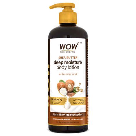 Buy WOW SKIN SCIENCE Shea Butter Deep Moisture Body Lotion with Lactic Acid- 400 ml - Purplle