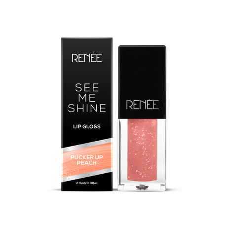 Buy RENEE See Me Shine Lip Gloss - Pucker Up Peach 2.5 ml, Non Sticky & Non Drying Formula, Long Lasting Moisturizing Effect, Compact and Easy to Carry - Purplle