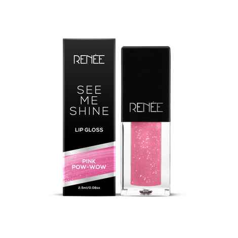 Buy RENEE See Me Shine Lip Gloss - Pink Pow-Wow 2.5 ml, Non Sticky & Non Drying Formula, Long Lasting Moisturizing Effect, Compact and Easy to Carry - Purplle