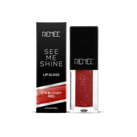 Buy RENEE See Me Shine Lip Gloss - It's Bloody Red 2.5 ml, Non Sticky & Non Drying Formula, Long Lasting Moisturizing Effect, Compact and Easy to Carry - Purplle