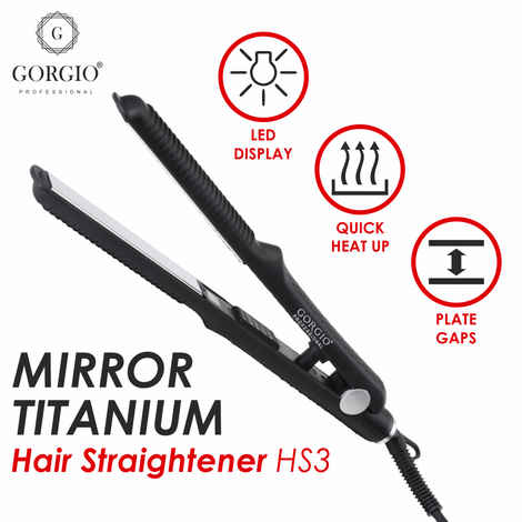 Gorgio Professional Mirror Titanium Hair Crimper HC-03