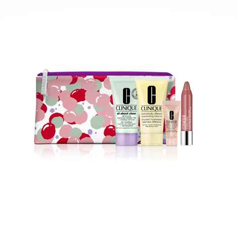 Buy Clinique Gift #4C-A (Abc Micellar Milk (30 ml) + Dd ml (30 ml) + Ms Eye 5 ml + Chubby Stick (Mega Melon) - Purplle