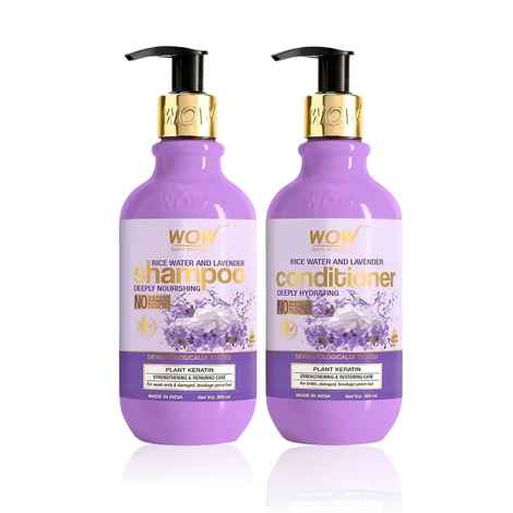 Buy Wow Skin Science Ultimate Rice Water hair Kit ( Shampoo +Conditioner) 300 ml+300 ml - Purplle