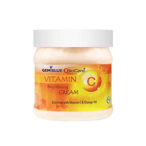 Buy Gemblue Biocare Vitamin C Brightening Cream enriched with Vitamin C and Orange Oil, Suitable for All Skin types - 500 ml - Purplle