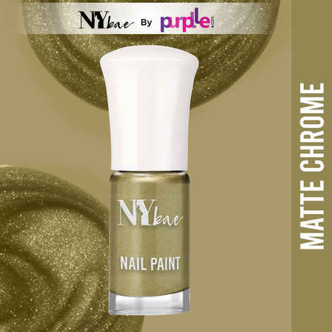 Buy NY Bae Matte Chrome Nail Paint - Bronze Velvet 01 (3 ml) | Brown | Rich Pigment | Chip-proof | Travel Friendly | Cruelty Free - Purplle