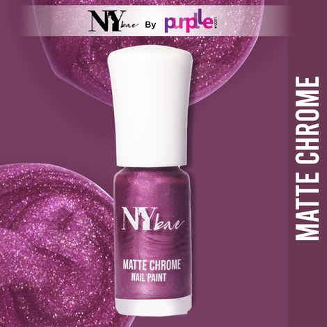 Buy NY Bae Matte Chrome Nail Paint - Purple Spandex 07 (3 ml) | Purple | Rich Pigment | Chip-proof | Travel Friendly | Cruelty Free - Purplle