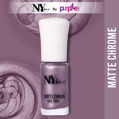 Buy NY Bae Matte Chrome Nail Paint - Lavender Organza 08 (3 ml) | Purple | Rich Pigment | Chip-proof | Travel Friendly | Cruelty Free - Purplle