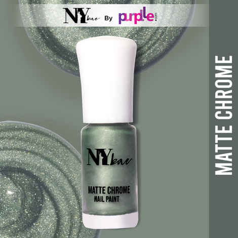 Buy NY Bae Matte Chrome Nail Paint - Green Canvas 09 (3 ml) | Green | Rich Pigment | Chip-proof | Travel Friendly | Cruelty Free - Purplle