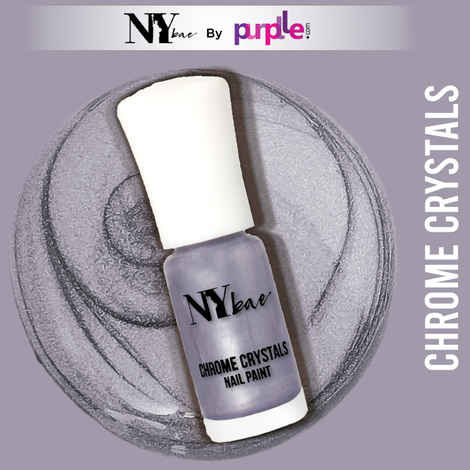 Buy NY Bae Chrome Crystals Nail Paint - Purple Amethyst 07 (3 ml) | Purple | Glossy Finish | Rich Pigment | Chip-proof | Full Coverage | Vegan - Purplle
