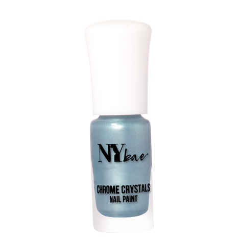 Buy NY Bae Chrome Crystals Nail Paint - Jade Blue 08 (3 ml) | Blue | Glossy Finish | Rich Pigment | Chip-proof | Full Coverage | Vegan - Purplle