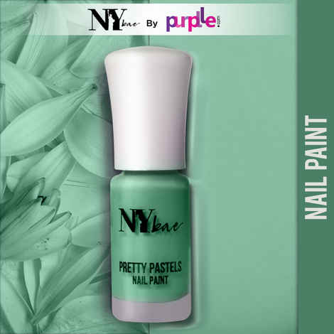 Buy NY Bae Pretty Pastels Nail Paint - Aqua Lily 06 (3 ml) | Glossy Finish | Rich Pigment | Chip-proof | Full Coverage | Travel Friendly - Purplle