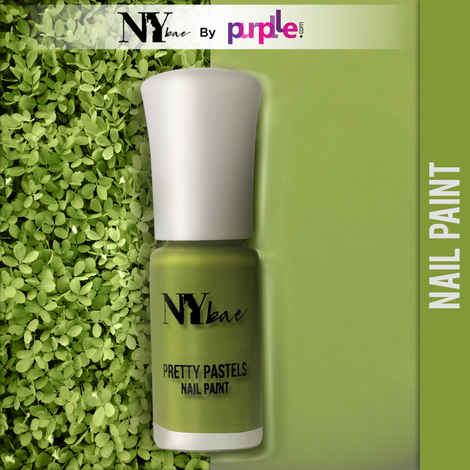 Buy NY Bae Pretty Pastels Nail Paint | Glossy Finish | Chip Resistant | Cruelty Free | Travel Friendly | Mini Nail Paint  - Green Ferns 07 (3 ml) - Purplle