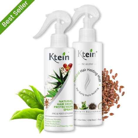 Buy Ktein Combo: Ktein Natural Hair Heat Protectant Spray 200ml and Ktein Holding Spray (200 ml) - Purplle