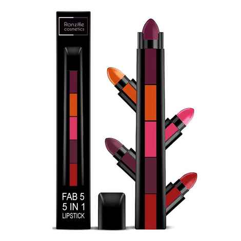 Buy Ronzille Fab 5 Step Lipstick 5 in 1 Lipstick -C - Purplle