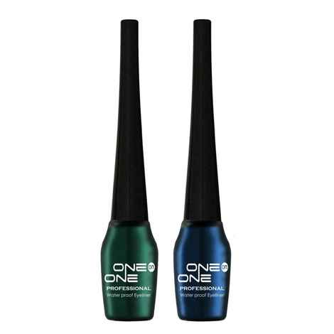 ONE on ONE Waterproof Eyeliner, Set of 2 (Green and Blue)