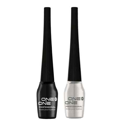 ONE on ONE Waterproof Eyeliner, Set of 2 (Black and Silver)