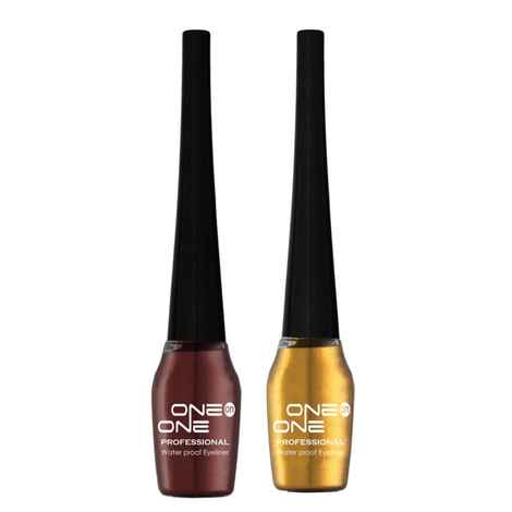 ONE on ONE Waterproof Eyeliner, Set of 2 (Brown and Golden)