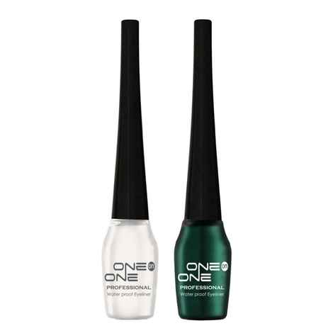 ONE on ONE Waterproof Eyeliner, Set of 2 (White and Green)
