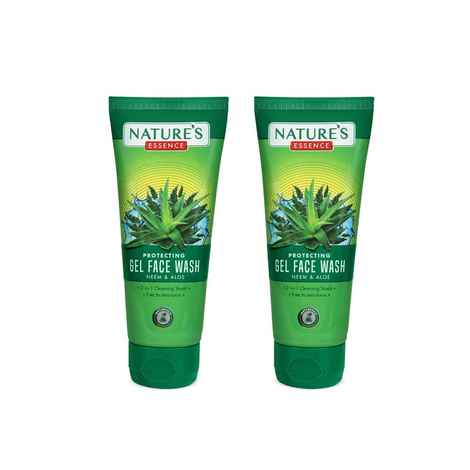 Buy Nature's Essence protecting gel face wash Neem & Aloe Pack of 2 - Purplle