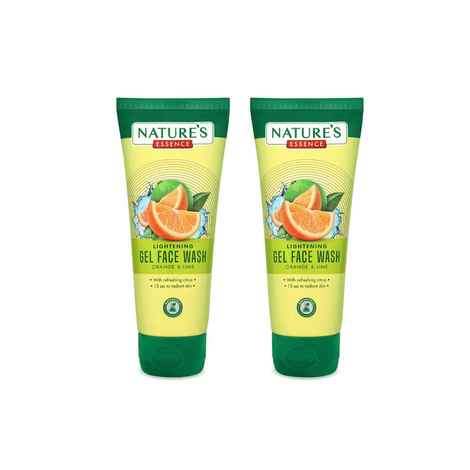 Buy Nature's Essence lightening gel face wash orange & lime Pack of 2 - Purplle
