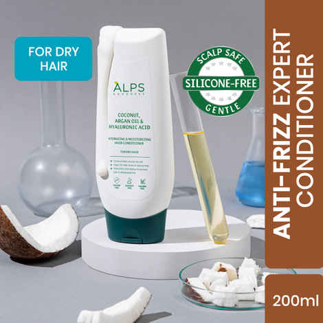 Alps Goodness Coconut, Argan Oil & Hyaluronic Acid Hydrating & Moisturizing Conditioner For Dry Hair(200 ml)| No Nasties| CGM Friendly| Silicone Free
