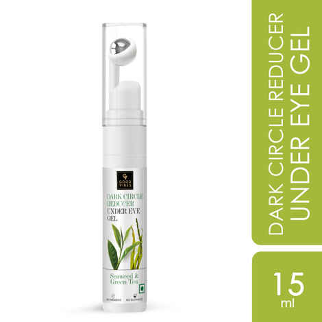 Buy Good Vibes Seaweed & Green Tea Dark Circle Reducer Under Eye Gel | Vegan, No Parabens, No Sulphates, No Animal Testing, No Silicones (15 ml) - Purplle