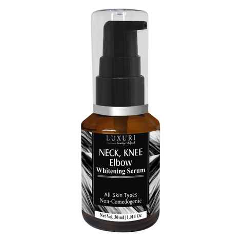 Buy LUXURI Neck, Knee & Elbow Whitening Serum with Vitamin- C, Glutathione & Alpha Arbutin / Intimate Area Whitening All Skin Types-30 ml - Purplle
