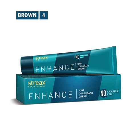 Buy Streax Professional Enhance Hair Colourant - Brown 4 (90 gm) - Purplle