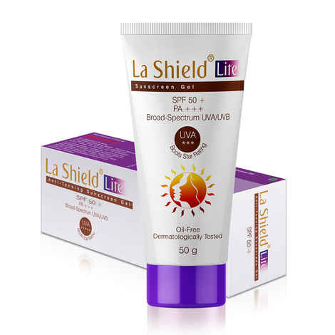Buy La Shield Lite SPF 50+ & PA+++ Anti-Tanning Sunscreen Gel (50 gm) - Purplle