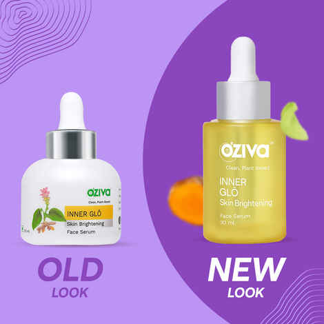 Buy OZiva Inner Glo Skin Brightening Face Serum (with Phyto Vitamin C, Turmeric & Rice Bran) for 3X Increase In Radiance - Purplle