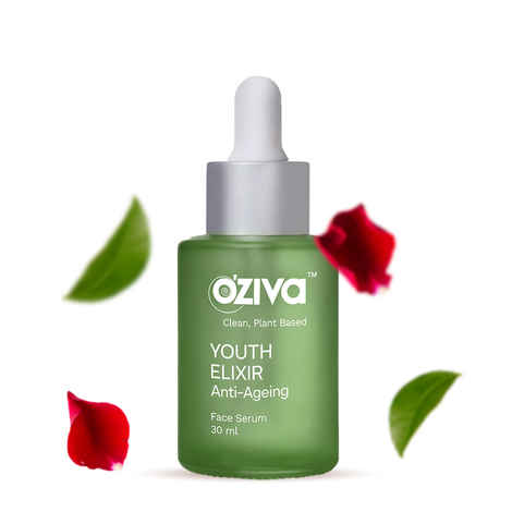 OZiva Youth Elixir Anti-Ageing Face Serum (with Phyto Retinol, Rose & Tiare Flower) for wrinkle reduction & skin tightening 30 ml