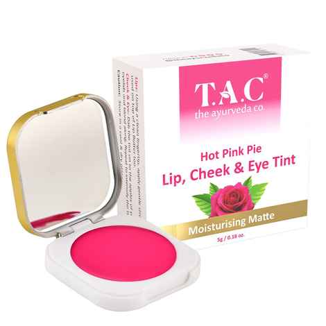 Buy TAC - The Ayurveda Co Hot Pink Pie Lip Cheek & Eye Tint with Moisturising Matte, 5 gm - Purplle