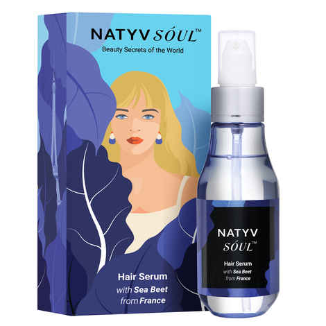 Buy Natyv Soul Hair Serum with Sea Beet extract from France | for Men & Women | All Hair Types | Hair Styling & Smoothing | With French Sea Beet Extract & Moroccan Argan Oil - Purplle