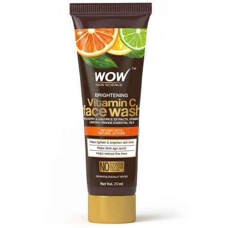 Buy WOW Skin Science Vitamin C Face Wash Tube 20 ml - Purplle