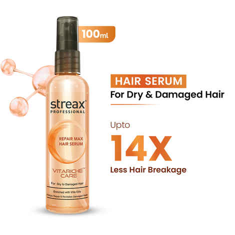 Buy Streax Professional Vitariche Care Repair Max Hair Serum |For Healthy Hair | 100 ml - Purplle