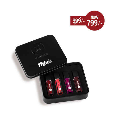 Buy SUGAR Cosmetics Smudge Me Not Mini Liquid Lipstick Sets for Women | Transferproof & Waterproof | Lasts Upto 12+Hours | Pack of 4 - Go Bold - Purplle