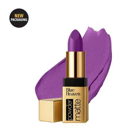 Buy Blue Heaven Powder Matte Lipstick for Women | Highly Pigmented | Light Weight | Creamy & Comfortable Buttery Texture | Luxe Matte Finish | Dreamy Violet | 3.5 gm - Purplle