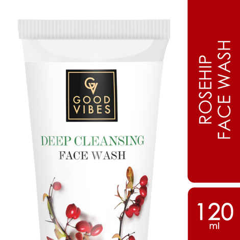 Buy Good Vibes Rosehip Deep Cleansing Face Wash in Tube (120 ml) - Purplle